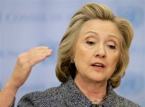 FILE - In this March 10, 2015 file photo, former Secretary of State Hillary Rodham Clinton speaks to the reporters at United Nations headquarters. In the never-ending quest to preserve the government's history, there have been plenty of weapons of mass destruction. Before there were delete keys on computers, there were paper shredders, "erase" buttons on tape recorders and trash cans. The current dustup over access to Hillary Rodham Clinton's emails as secretary of state is causing historians and government record-keepers alike to take stock of what may be a best-of-times, worst-of-times moment for saving government records. (AP Photo/Seth Wenig, File)