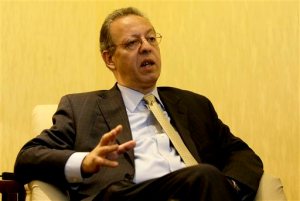 FILE - Assistant UN Secretary-General, Special Adviser to Secretary-General on Yemen, Jamal Benomar, speaks to a reporter during an interview with The Associated Press in Sanaa, Yemen, in this Nov. 18, 2013 file photo. The U.N.'s special envoy to Yemen has stepped down after four years of efforts at a peaceful political transition in the Arab world's poorest country fell apart amid a Shiite rebel uprising and Saudi-led airstrikes. A U.N. statement late Wednesday April 15, 2015 said Jamal Benomar "has expressed an interest in moving on to another assignment" and that his successor will be named "in due course."  (AP Photo/Hani Mohammed, File)