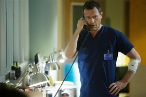 In this image released by USA Network, Jason O'Mara appears in a scene from "Complications," a new series about a suburban doctor who intervenes in a drive-by shooting, premiering June 18 at 9 p.m. ET on USA. (Photo by: Daniel McFadden/USA Network)