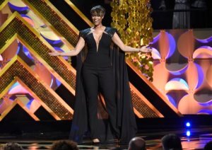 Host Tyra Banks speaks at the 42nd annual Daytime Emmy Awards at Warner Bros. Studios on Sunday, April 26, 2015, in Burbank, Calif. (Photo by Chris Pizzello/Invision/AP)