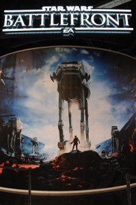 This photo shows the Star Wars: Battlefront video game exhibit at Star Wars Celebration: The Ultimate Fan Experience held at the Anaheim Convention Center on Thursday, April 16, 2015, in Anaheim, Calif.