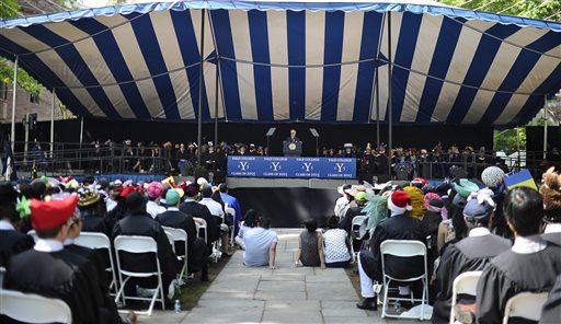 Biden urges Yale grads to question judgment, not&nbsp;motives