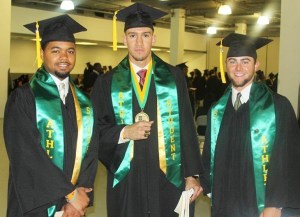 Spartan athletes at 2015 Graduation 