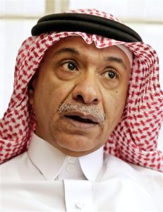 In this April 27, 2015, photo, Saudi Interior Ministry spokesman Maj. Gen. Mansour al-Turki speaks during an interview with The Associated Press in Riyadh, Saudi Arabia. A key element of the kingdom's counter-terrorism arsenal is the Mohammed bin Nayef Center for Advice, Counseling and Care, as the rehab center is formally known.  (AP Photo/Hasan Jamali)