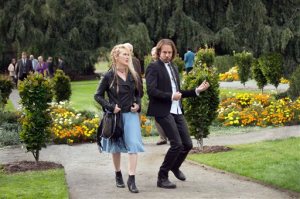 This photo provided by courtesy of Sony Pictures shows, Meryl Streep, left, as Ricki, and Rick Springfield, as Greg, in TriStar Pictures' "Ricki and the Flash." The movie opens in U.S. theaters on Aug. 7, 2015. (Bob Vergara/Sony Pictures via AP)
