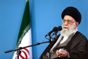 In this picture released by the official website of the office of the Iranian supreme leader, Supreme Leader Ayatollah Ali Khamenei delivers a speech during a meeting in Tehran, Wednesday, Sept. 9, 2015.  Khamenei said Wednesday that his country will not enter into talks with the United States outside of the nuclear deal with world powers as Washington could use other negotiations to "penetrate" the Islamic Republic. Khamenei's comments, published on his website, came as enough U.S. lawmakers now support the nuclear deal to block passage of a resolution of disapproval. (Office of the Iranian Supreme Leader via AP)