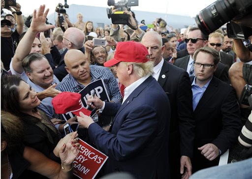 Trump pledges military buildup, better deal for&nbsp;vets