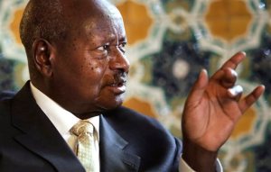 Ugandan President Yoweri Museveni speaks to reporters at the Akasaka Palace state guesthouse in Tokyo Saturday, Sept. 12, 2015. Museveni said Islamic extremists in Somalia may have taken some of his countrys troops as prisoners after a recent attack on an African Union base there. He said that 19 soldiers were killed and six were missing following the Sept. 1 attack. He blamed the laxity of the Ugandan commanders for the losses. (AP Photo/Eugene Hoshiko)