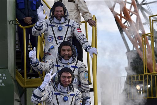 Soyuz with Russian, Dane, Kazakh docks at space&nbsp;station