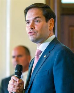 Republican presidential candidate Marco Rubio speaks at a campaign rally in Chattanooga, Tenn., on Thursday, Sept. 3, 2015. The Florida senator previous met with entrepreneurs to tout his plans for preparing the country for the new economy. (AP Photo/Erik Schelzig)
