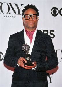 FILE - In this June 9, 2013, file photo, Billy Porter poses with his award for best actor in a musical for "Kinky Boots" at the 67th Annual Tony Awards in New York. Porter will leave the production in November 2015. The show recently reached its 1,000th performance and Porter estimates he's played Miss Lola 900 times. Wayne Brady will replace Porter. (Photo by Charles Sykes/Invision/AP, File)