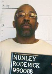 FILE- This April 22, 2014, file photo provided by the Missouri Department of Corrections shows Roderick Nunley. The U.S. Supreme Court on Tuesday, Sept. 1, 2015, said it would not stop the execution of Nunley in Missouri. Nunley who spent nearly 25 years on Missouri's death row was executed Tuesday for the kidnapping, rape and stabbing death of a 15-year-old Kansas City girl. (Missouri Department of Corrections via AP, File)
