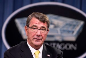FILE - In this Aug. 20, 2015 file photo, Defense Secretary Ash Carter speaks during a news conference at the Pentagon. Carter used a speech and a wide-ranging exchange with troops on social media sites Tuesday to press his agenda for change in the military, signaling his early support for expanded maternity leave, women serving in combat jobs and greater flexibility pay, promotions and benefits.  (AP Photo/Manuel Balce Ceneta, File)