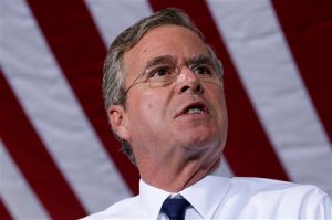 Republican presidential candidate, former Florida Gov. Jeb Bush outlines his energy policy during a visit to Rice Energy, an oil and gas company based in Canonsburg, Pa., Tuesday, Sept. 29, 2015.  (AP Photo/Gene J. Puskar)