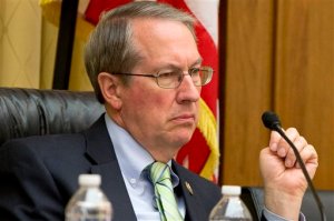 FILE - In this May 19, 2015 file photo, House Judiciary Committee Chairman Rep. Bob Goodlatte, R-Va. listens to testimony on Capitol Hill in Washington.   Congress begins long-awaited hearings today on Planned Parenthood, that are already weaving accusations, emotion and politics.  (AP Photo/Jacquelyn Martin)