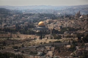 FILE - In this Monday, Sept. 9, 2013, file photo, the Dome of the Rock Mosque in the Al-Aqsa Mosque compound is seen in Jerusalem's Old City. A rectangular hilltop compound in Jerusalem is ground zero of the Israeli-Palestinian conflict. Known to Muslims as the Noble Sanctuary, it is Islam's third holiest spot and is home to an iconic golden-domed shrine. But to Jews it is the Temple Mount, their holiest place. This sensitive arrangement, and attempts to change it, lie at the heart of the unrest that rocked Jerusalem this week. (AP Photo/Sebastian Scheiner, File)