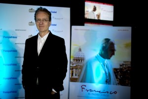 Director Beda Docampo Feijoo  poses for a picture during the Avant premiere of "Francisco. El Padre Jorge," in Buenos Aires, Argentina, Tuesday, Sept. 8, 2015. The film about Pope Francis 's life will hit the cinemas on Sept. 10.  (AP Photo/Natacha Pisarenko)