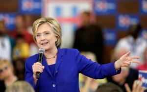 Democratic presidential candidate Hillary Rodham Clinton speaks during a community forum on healthcare, Tuesday, Sept. 22, 2015, at Moulton Elementary School in Des Moines, Iowa. (AP Photo/Charlie Neibergall)