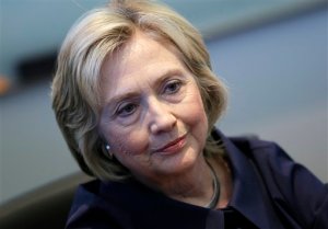 In this Sept. 7, 2015, photo, Democratic presidential candidate Hillary Rodham Clinton speaks during an interview with The Associated Press in Cedar Rapids, Iowa. Clinton says her use of a private email account was a "mistake," adding that she is "sorry" and takes responsibility for the decision. Clinton offers the apology in an interview with ABC News on Tuesday after declining to do so previously. On Sept. 4, she didn't apologize for using a private email system when asked directly by NBC News. In an interview with The Associated Press on Monday, she said an apology wasn't necessary because what she did was "allowed" by the State Department. (AP Photo/Charlie Neibergall)