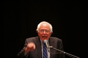 Democratic presidential candidate Sen. Bernie Sanders, I-Vt., delivers the keynote address at the Portsmouth Democrats Annual Banquet Friday, Sept. 25, 2015 in Portsmouth, N.H. (AP Photo/Robert F. Bukaty)
