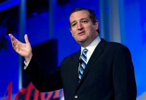 FILE - In this Sept. 25, 2015 file photo, Republican presidential candidate Sen. Ted Cruz, R-Texas speak in Washington. The Senate is on track to advance legislation to prevent the government from shutting down after a midnight Wednesday deadline. But a move by Majority Leader Mitch McConnell to strip the measure of language to take away federal funding from Planned Parenthood has rankled conservatives such as Cruz and tea partyers in the House. (AP Photo/Jose Luis Magana, File)