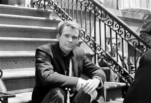 FILE - In this May 24, 1966 file photo, actor Dean Jones, poses for a photo while on set for the Warner Bros. film, "Any Wednesday," in New York. Jones, has died of Parkinson's Disease at age 84. He passed away on Tuesday, Sept. 1, 2015, in Los Angeles, publicist Richard Hoffman announced on Wednesday. (AP Photo/Dan Grossi, File)