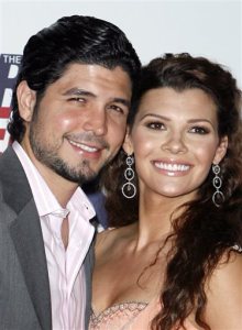 File- This May 2, 2008, file photo shows Alejandro Monteverde and Ali Landry arriving at the 15th annual Race to Erase event in Los Angeles. Authorities in Mexico's Gulf coast state of Veracruz say there have been few advances in the investigation into the killings of the father and brother of Mexican movie director Monteverde a week after their bodies were found. Omar Zuniga, spokesman for the Veracruz state prosecutor's office, said Thursday, Sept. 24, 2015, that the investigation into the slaying of Juan Manuel Gomez Fernandez and Juan Manuel Gomez Monteverde continues. (AP Photo/Matt Sayles, File)