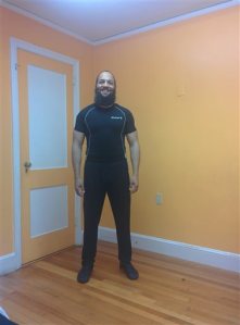 In this July 12, 2015, photo provided by Rabbi Yosef Kulek, Kulek poses for a photo in Hartford, Conn. Kulek is shown a year after he began a fitness program that provided campus rabbis with online support and covered half the cost of a personal trainer for six months. Kulek, who directs a center for Jewish students at the University of Hartford, lost 22 pounds and six pants sizes after a year of regular exercise. (Devora Kulek/Rabbi Yosef Kulek via AP)