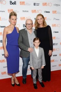 Brie Larson, from left, director Lenny Abrahamson, Jacob Tremblay and Joan Allen attend the premiere for "Room" on day 6 of the Toronto International Film Festival at the Princess Of Wales Theatre on Tuesday, Sept. 15, 2015, in Toronto. (Photo by Evan Agostini/Invision/AP)