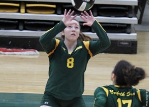 NORFOLK, Va. – Despite a record-breaking day from senior Darcy Moore and a career afternoon from sophomore Hope Forsythe, the Norfolk State volleyball team was unable to hold on to an early lead in a 3-2 setback against Morgan State on Sunday afternoon at Joseph Echols Hall.