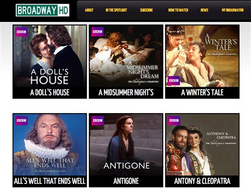 New online site BroadwayHD offers to stream live&nbsp;theater
