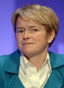 FILE - In this file photo dated Oct. 3, 2014, Dido Harding, Chief Executive of telecommunications company TalkTalk. Phone and Internet service provider Talk Talk said Friday that private data from its 4 million British customers may have been compromised in a "significant and sustained" cyberattack on its website, and Chief Executive Harding said "there is a risk that all of our customers' personal data has been accessed," including credit card and bank details. (Anthony Devlin / FILE PA via AP) UNITED KINGDOM OUT - NO SALES - NO ARCHIVES