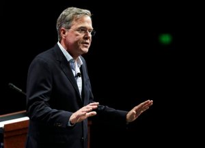 FILE - In this Nov. 13, 2015 file photo, Republican presidential candidate Jeb Bush speaks in Orlando, Fla. Republicans are using the latest attacks in Paris to appeal to U.S. voters jittery about terrorism. Several Republicans, including presidential hopeful Jeb Bush and former candidate Mitt Romney, appeared on the television networks Monday to decry President Barack Obama's policies as half-hearted and to suggest that a U.S. ground war against the Islamic State may be inevitable. (AP Photo/John Raoux, File)