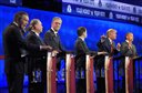 FILE - In this Oct. 28, 2015, Republican presidential candidate, from left, Ohio Gov. John Kasich, former Arkansas Gov. Mike Huckabee, former Florida Gov. Jeb Bush, Sen. Marco Rubio, R-Fla., Donald Trump and Ben Carson, participate in a debate in Boulder, Colo. Despite a handful of high-profile defections, most Republican presidential candidates are still demanding changes to the GOPs coming debates. Thats not to say they are speaking with one voice. The White House hopefuls have distinct, sometimes contradictory, strategies to score political points from the uproar. (AP Photo/Mark J. Terrill, File)