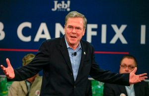 Republican presidential candidate, former Florida Gov. Jeb Bush, speaks during a campaign event at the Coca Cola bottling plant in Atlantic, Iowa, Wednesday, Nov. 11, 2015. (AP Photo/Nati Harnik)