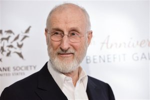 FILE - In this Saturday, March 29, 2014, file photo, actor James Cromwell arrives at The Humane Society Of The United States 60th Anniversary Benefit Gala on , in Beverly Hills, Calif. Cromwell was one of two people escorted from an upstate New York business event on Tuesday, Dec. 1, 2015, for protesting an award given to an energy company. (Photo by Richard Shotwell/Invision/AP, File)