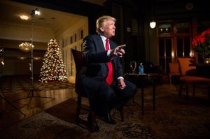 Republican presidential candidate Donald Trump speaks during an interview with the Associated Press in Sterling, Va., Wednesday, Dec. 2, 2015. Trump says that if hes elected president, hell know within six months whether he can achieve an elusive peace accord between Israelis and Palestinians, one of the worlds most vexing challenges. But the Republican presidential candidate says he has doubts about each sides commitment to the peace process. (AP Photo/Andrew Harnik)