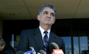 Richard Alpert, Assistant Criminal District Attorney for the Tarrant County, pauses to listen to a question while speaking to reporters outside the juvenile court after a detention hearing for Ethan Couch in Fort Worth, Texas, Friday, Jan. 29, 2016. The Texas teenager who used an "affluenza" defense in a fatal drunken-driving wreck won't be moved to an adult jail as he awaits a court ruling on whether his case is transferred to the adult system, where he could face time behind bars. (AP Photo/LM Otero)