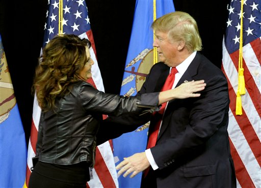 Trump shouts “a good day” after Palin&nbsp;endorsement