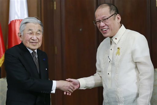Philippine leader welcomes Japan’s emperor as ties&nbsp;blossom