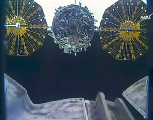 Space station astronauts give huge trash can the&nbsp;boot