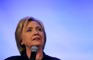 Democratic presidential candidate Hillary Clinton speaks at a campaign event at the Royal Baptist Church Family Life Center in North Charleston, S.C., Thursday, Feb. 25, 2016. (AP Photo/Gerald Herbert)