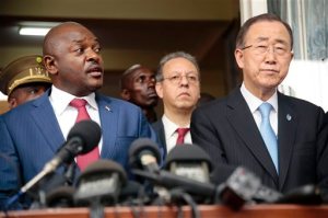 Ban Ki-moon, Pierre Nkurunziza