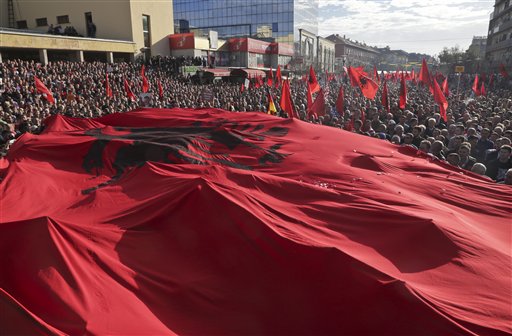 Thousands in Kosovo call for government to&nbsp;resign