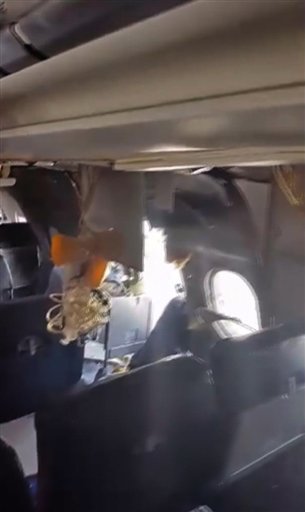 Cellphone video shows Somalia flight after&nbsp;explosion