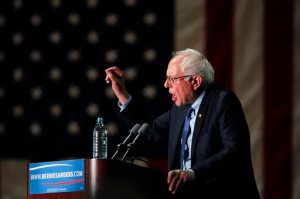 Democratic presidential candidate, Sen. Bernie Sanders, I-Vt., speaks at a campaign rally at the Phoenix Convention Center in Phoenix, Tuesday, March 15, 2016. (AP Photo/Ricardo Arduengo)