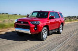 This undated photo provided by Toyota shows the 2016 Toyota 4Runner. Lower gasoline prices are helping fuel sales of 2016 Toyota 4Runner _ a rugged, reliable SUV for drivers who get away to the outdoors. (David Dewhurst/Toyota via AP)