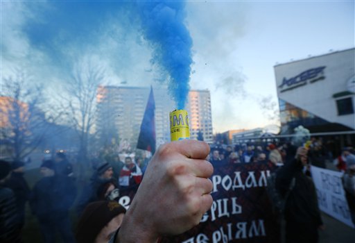 1,000 opposition supporters march in Belarus&nbsp;capital