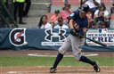 Houston Astros' catcher Garret Stubbs bats during a spring training baseball game with the San Diego Padres in Mexico City, Sunday, March 27, 2016. (AP Photo/Eduardo Verdugo)