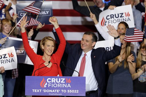 Ted Cruz taps Carly Fiorina to serve as running&nbsp;mate